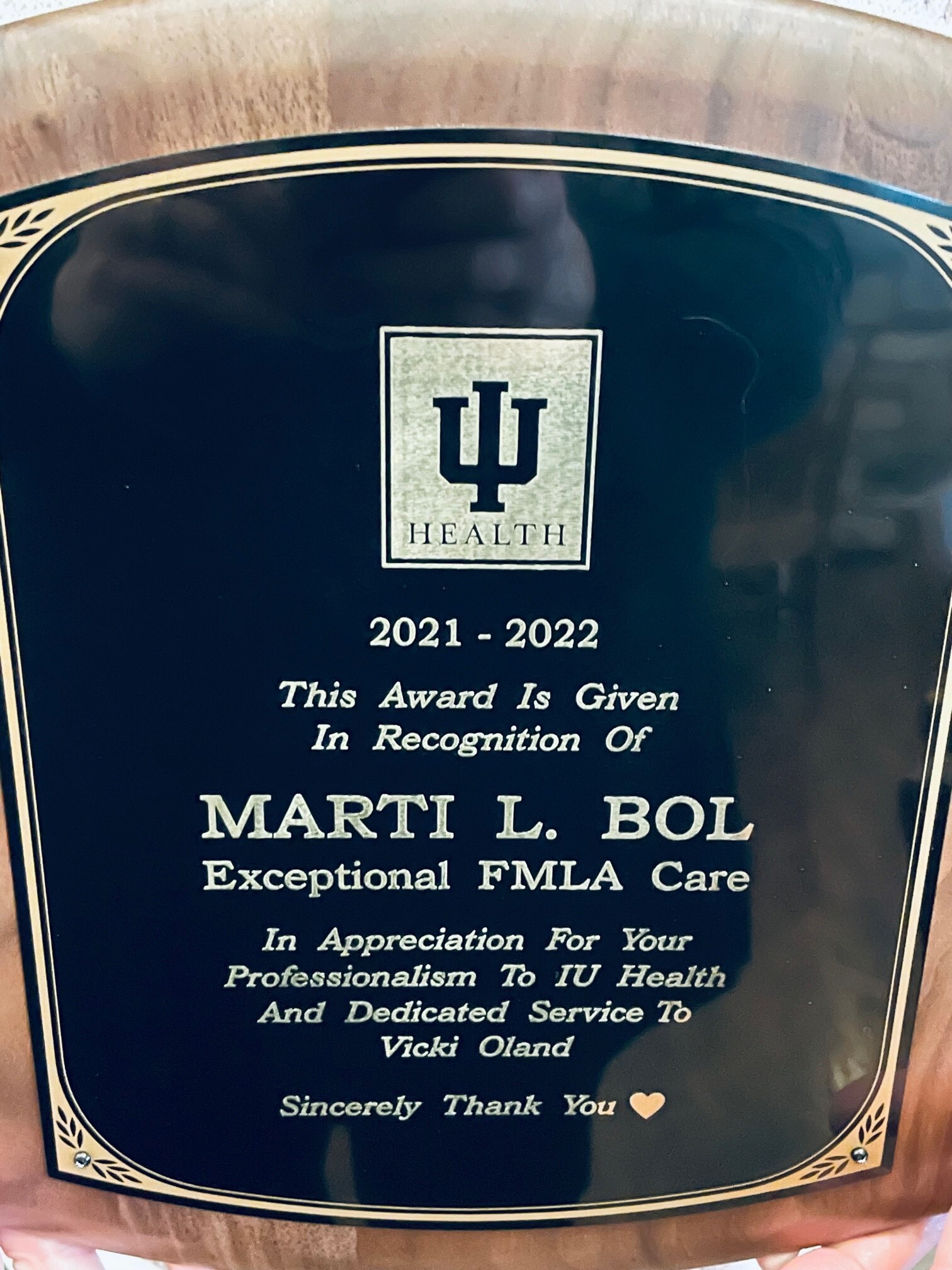 Award for Marti Bol